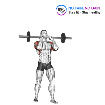 Barbell Standing Close Grip Military Press — exercise demonstration